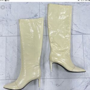 MSRP $795 Rag & Bone Beha Knee High Off White Boot Size 9 (EU 39)